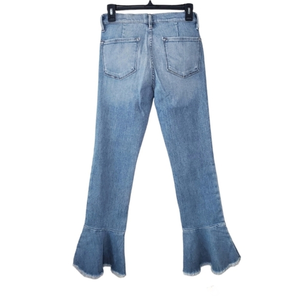 Frame Le Skinny De Jeanne Flounce‎ Flare Crop Jeans - Picture 2 of 4